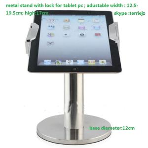 China 7-10 inch tablet pc metal display lock stand , base diameter is 12cm wholesale