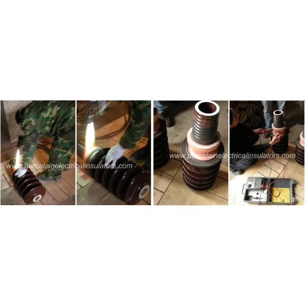 52KV 5000A Waterproof Transformer Bushing Insulator With Copper Coating