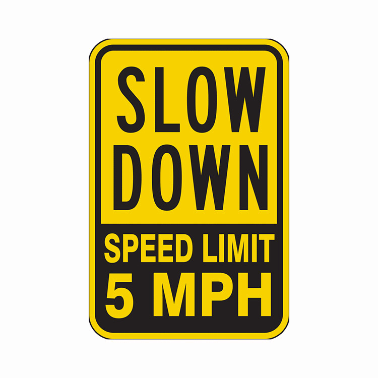 Rectangle Arrow Reflective Safety Signs Slow Moving Compulsory Road Sign