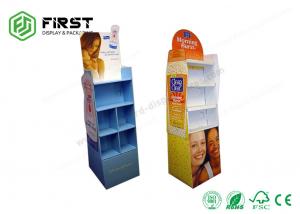 China Customized Printing Advertising Cardboard Display Stand , Foldable POP Cardboard Display Shelf wholesale