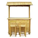 Beach Entertainment Waterproof Bamboo Tiki Bar 2 4 Bamboo Stool With Back
