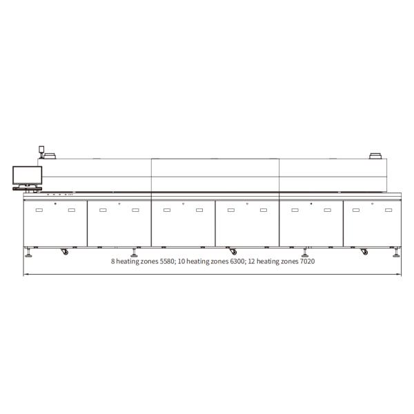 PC PLC Control System U Series Reflow Soldering Machine 5W 380V Power Supply