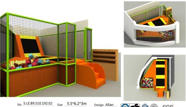 34M2 Chnia Indoor Trampoline Park with Good Quality and Lowest Price TUV Kids