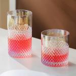 Rainbow Coloured Highball Drinking Glasses 12 Oz 18 Oz Double Old Fashioned