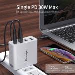 Essager 2021 Earl 4 Ports PD QC3.0 Dual 2.4A Ports 48W 30W PD Charger For Phone