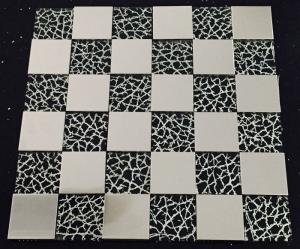 China SS Square Metallic Mosaic Tiles Glass Sheets For Kitchen Countertop wholesale