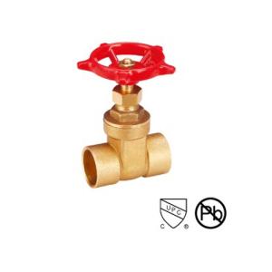 China Solder Ends Brass Gate Valve Casting Body Water Gate Valve Connect Manual Power Black Handwheel wholesale
