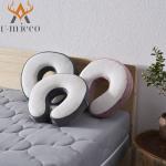 Soft Velvet Cover Material Portable Neck Support Travel Pillow for Road Trips