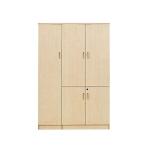 Tall Glass Wooden Lockable Filing Cabinet Modern Scratch Resistant