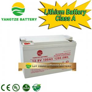 China Rechargeable Polymer 12 Volt Lithium Ion Solar Battery 100AH wholesale