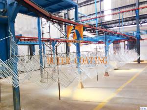 Grid spraying production line