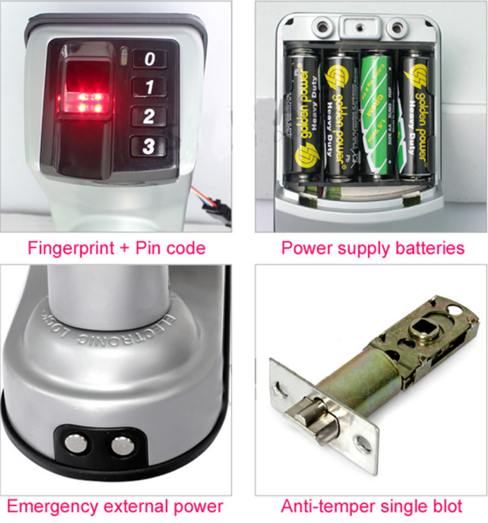 Home Door Lock Fingerprint And Password Door Lock Access Control System