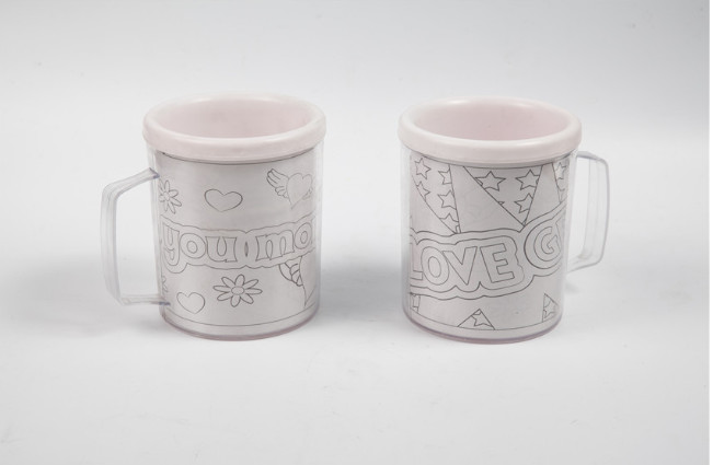 FBAB108 for wholesales double wall pp/ps mug with customized design