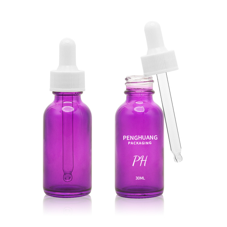 30ml Amber Boston Bottle White Pump Sprayer Glass Essential Oil Bottle