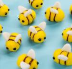 2.7*2.9 Inch Wool Felt Craft Bumble Bee For Jewelry Accessory