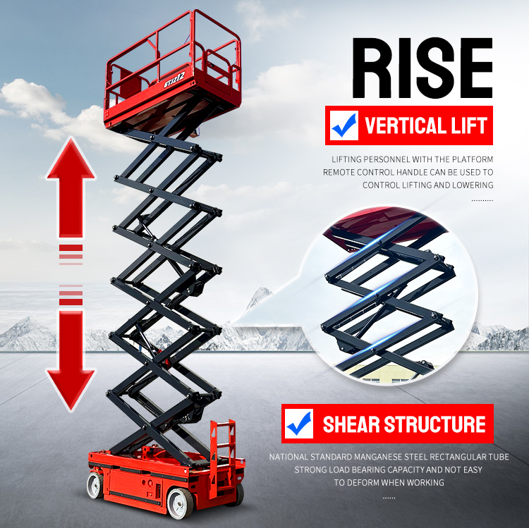 Lift Platform 4 6 8 10 12 14 16 m Portable Mobile Scissors Drive Hydraulic Platform
