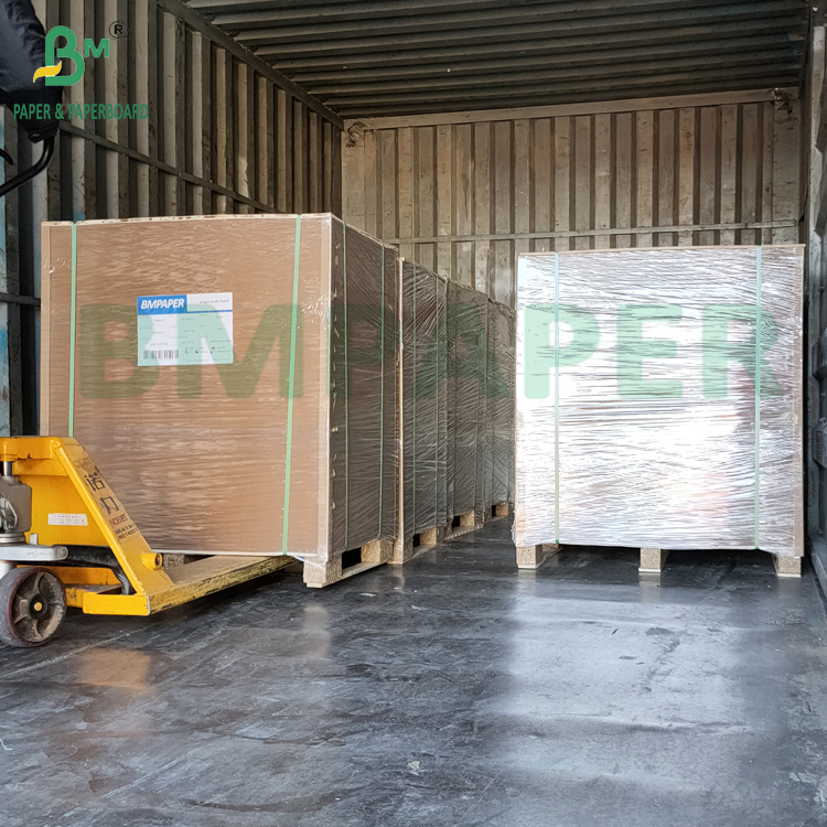 Natural High Porous Sack Paper 70 To 90 Gsm High Printability Kraft Paper