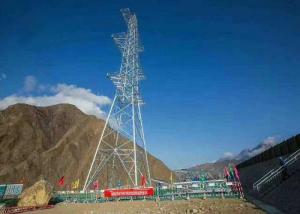 China Tubular High Voltage Transmission Line Tower , Steel Electric Cable Tower wholesale