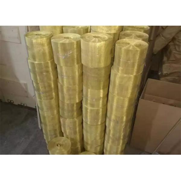 100mm roll width Malleable Yellow Copper Mesh Screen