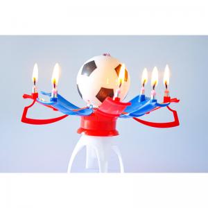 China Customized Football Musical Birthday Candles Paraffin Wax Material wholesale