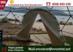 Largest Tent For Camping Bake Finished Steel Pipes Round / Square Shaped Window