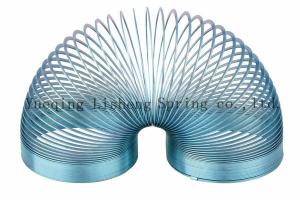 China Blue Colored Metal Springy , Metal Coil Spring Toy Eco Friendly Material wholesale
