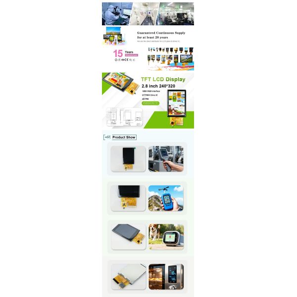 Polcd High Luminance 500nit 2.8 inch LCD Screen 240x320 IPS all view angle CTP Capacitive Touch TFT Display