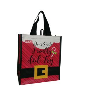 China 30cmPP Reusable Shopping Tote Bag Red Wine Gift Bags Reusable Tote Bags With Logo on sale