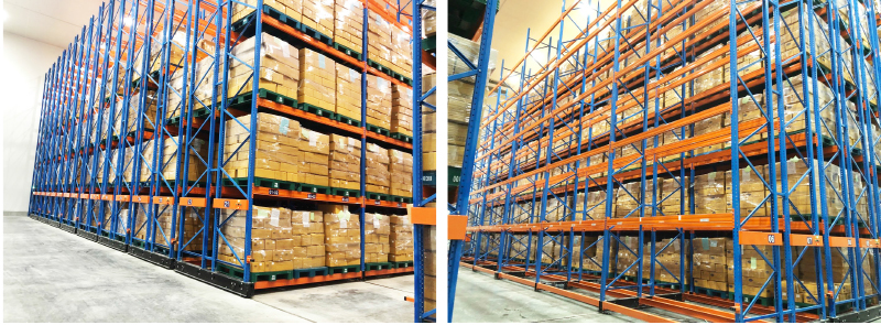 Electric Mobile Racking  Frozen Warehouse Cold Storage Warehouse Storage Rack