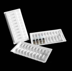 China 10ml Drug Bottle APET White Plastic Blister Packaging Vial Holder Tray wholesale