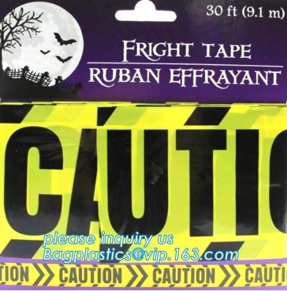 Halloween Birthday Party theme warning caution PE tapes for event decoration