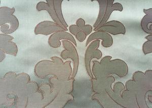 China Italian Jacquard Floral Fabric , White Paisley Jacquard Fabric wholesale
