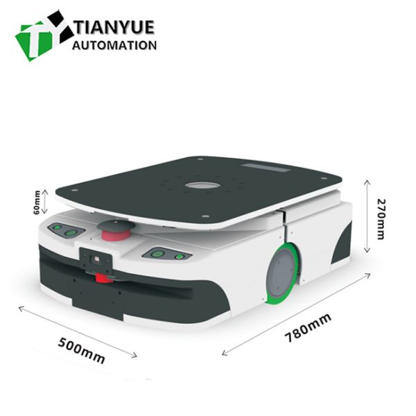 Polyurethane Tyre Material AGV Automated Guided Vehicle with Servo Steering and Dual Rudder Wheel Drive for Industrial Automation