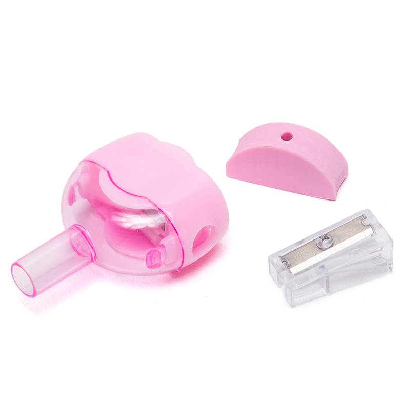Pink Logo Girl Lollipop Manual Pencil Sharpener Cute Pink