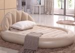 Low Round Inflatable Air Mattress King Size Flocked PVC Material 13 . 6KG G . W