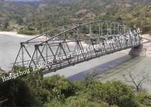 China Modular Detla Structural Steel Truss Bridge Galvanized Surface 7.6m Width wholesale