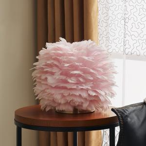 China Pink Feather Table Lamp Warm and Romantic Girl Children's Room Table light(WH-MTB-66) wholesale