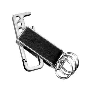 China Good Quality Men Promotion Business Gift Leather Car Keychain Beer Bottle Opener with Key Rings, Stamped or Engrave Logo wholesale