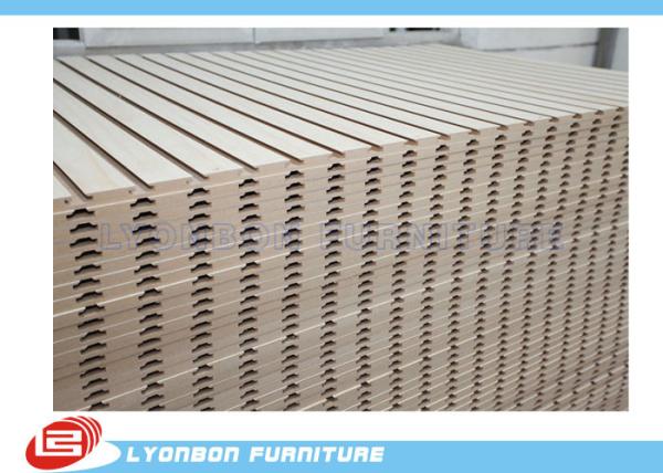 Laminated Melamine Finished Slatwall Display Stands Units MDF / 2400mm * 1200mm