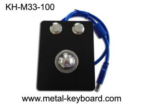 China Panel Mount Industrial Pointing Device Black Metal Trackball IP65 Smooth Operation wholesale