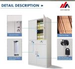 10 Filing Cabinet for Office Metal Cabinet Iron 2 Doors Steel Cupboard File Mesh