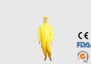 China Lightweight Disposable Protective Clothing Yellow Color For Pesticide Spraying wholesale