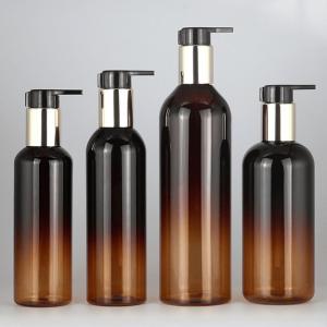 China Amber Lotion Shower Conditioner Plastic Pump Shampoo Dispenser Bottle 7.4oz 13.5oz on sale