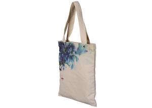 China Promotional Shopping Stylish Eco Canvas Bags Tote Bag With Zipper wholesale