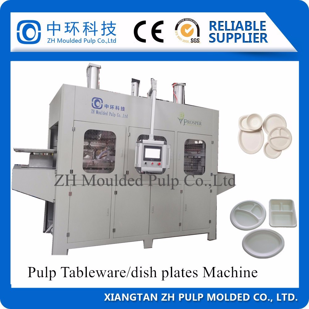Eco Friendly Sugarcane Plates Machine , Food Plate Making Machine 7200pcs/hr