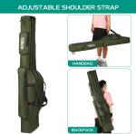 Fishing Rod Case Three Layers Fishing Rod Bag Oxford Folding Fishing Pole Bag