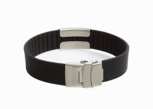 China Black Customized Sport ID Bracelet Engraved 220*18*2mm Band Size OEM Accept wholesale