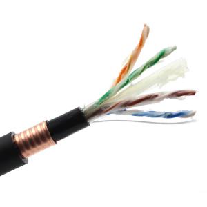 China Armoured Cat6 Shielded External Cable Double Sheath Lan Cable Steel Tape wholesale