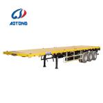 20ft 40ft Container Transport Flat Bed Trailer 3 Axle Flatbed Semi Trailer