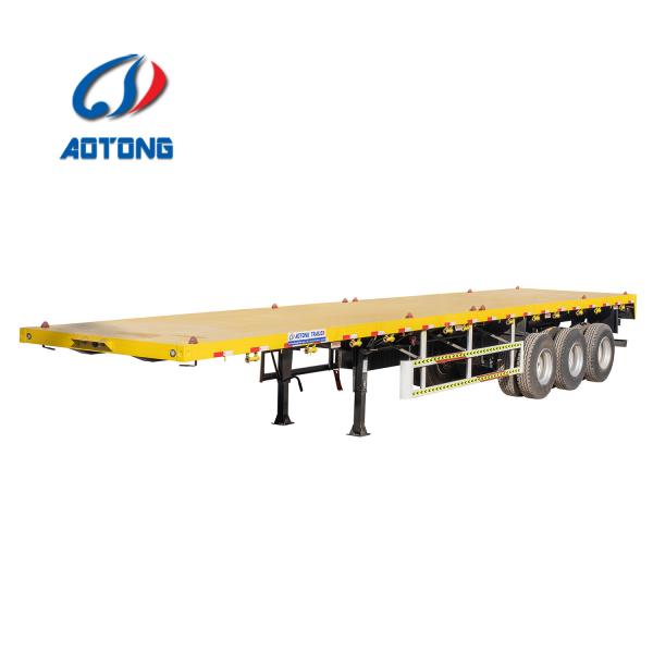20ft 40ft Container Transport Flat Bed Trailer 3 Axle Flatbed Semi Trailer